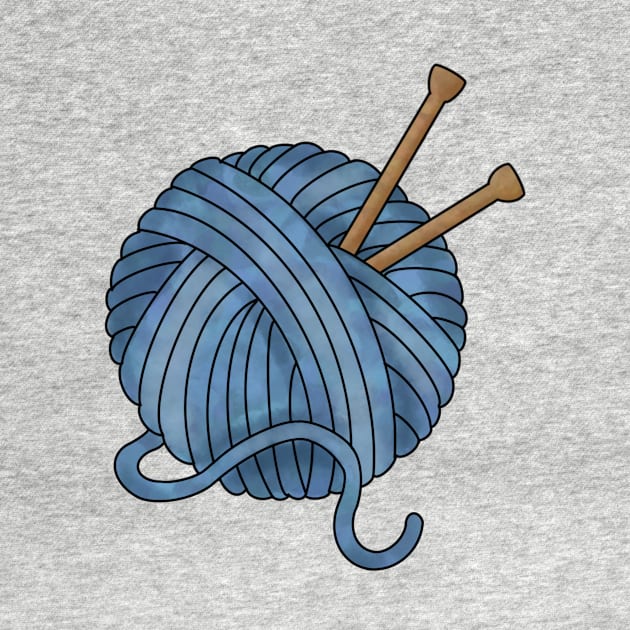 Blue Yarn Ball by peachycrossing